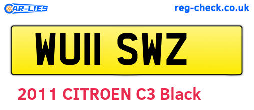 WU11SWZ are the vehicle registration plates.