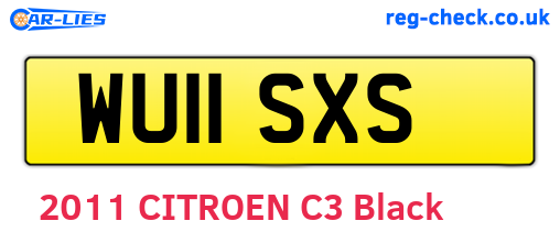 WU11SXS are the vehicle registration plates.