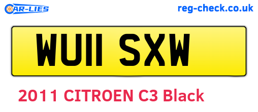 WU11SXW are the vehicle registration plates.
