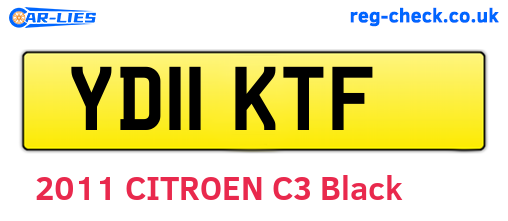 YD11KTF are the vehicle registration plates.