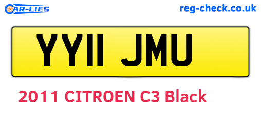 YY11JMU are the vehicle registration plates.