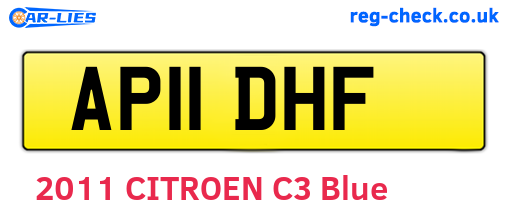 AP11DHF are the vehicle registration plates.