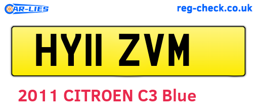 HY11ZVM are the vehicle registration plates.
