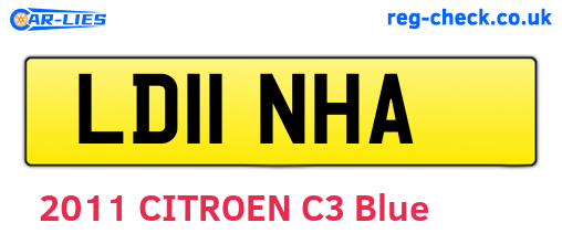 LD11NHA are the vehicle registration plates.