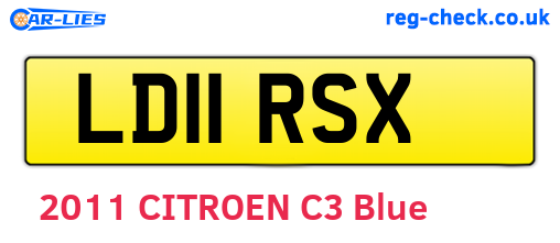 LD11RSX are the vehicle registration plates.