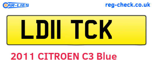 LD11TCK are the vehicle registration plates.