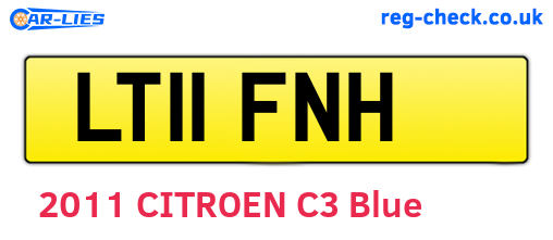 LT11FNH are the vehicle registration plates.