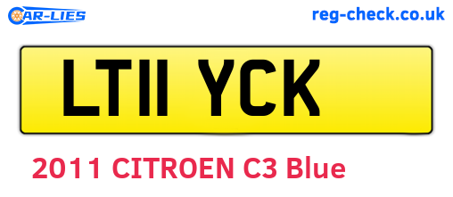 LT11YCK are the vehicle registration plates.