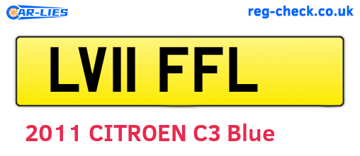 LV11FFL are the vehicle registration plates.