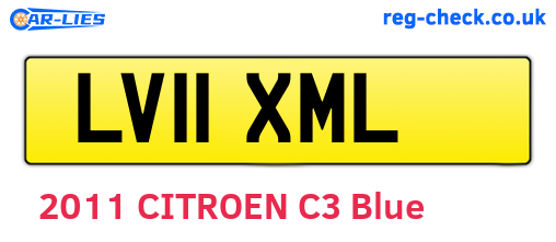 LV11XML are the vehicle registration plates.