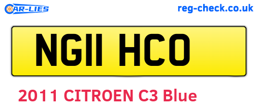 NG11HCO are the vehicle registration plates.