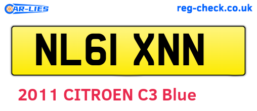 NL61XNN are the vehicle registration plates.