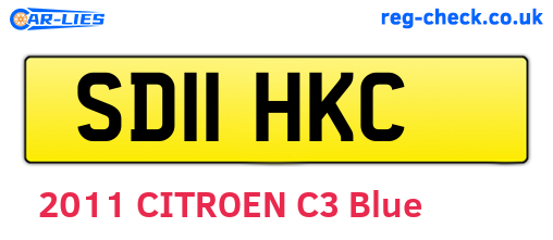 SD11HKC are the vehicle registration plates.
