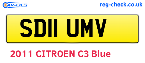 SD11UMV are the vehicle registration plates.