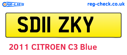 SD11ZKY are the vehicle registration plates.