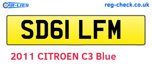 SD61LFM are the vehicle registration plates.