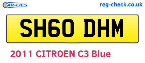 SH60DHM are the vehicle registration plates.