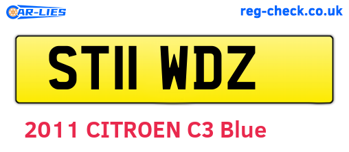 ST11WDZ are the vehicle registration plates.