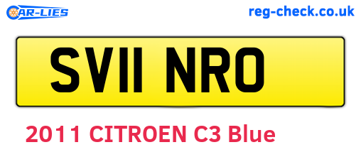 SV11NRO are the vehicle registration plates.