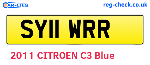 SY11WRR are the vehicle registration plates.