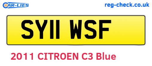 SY11WSF are the vehicle registration plates.