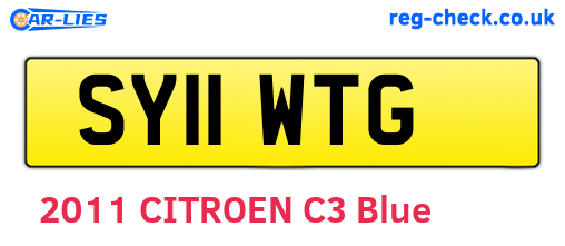 SY11WTG are the vehicle registration plates.