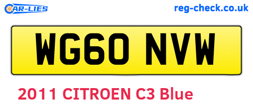 WG60NVW are the vehicle registration plates.