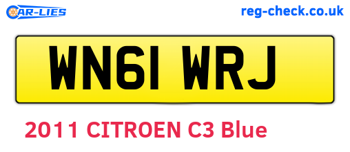 WN61WRJ are the vehicle registration plates.