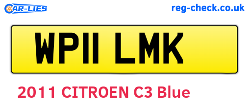 WP11LMK are the vehicle registration plates.
