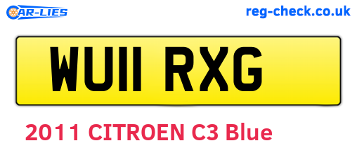WU11RXG are the vehicle registration plates.