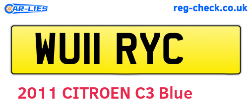 WU11RYC are the vehicle registration plates.