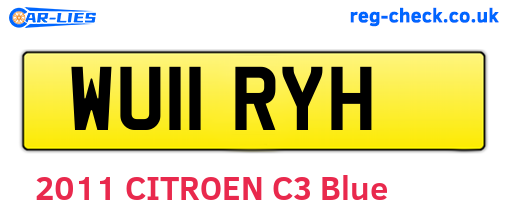 WU11RYH are the vehicle registration plates.