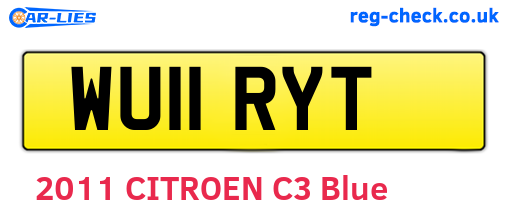 WU11RYT are the vehicle registration plates.