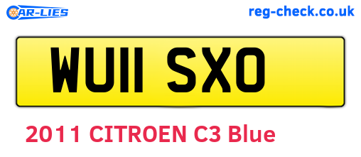 WU11SXO are the vehicle registration plates.