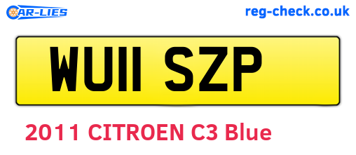 WU11SZP are the vehicle registration plates.