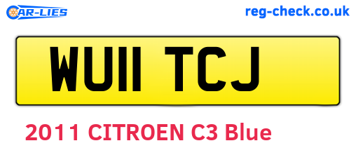 WU11TCJ are the vehicle registration plates.
