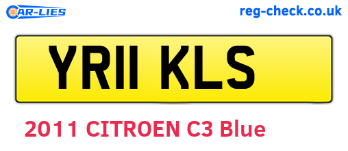 YR11KLS are the vehicle registration plates.
