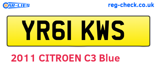 YR61KWS are the vehicle registration plates.