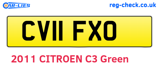 CV11FXO are the vehicle registration plates.