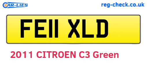 FE11XLD are the vehicle registration plates.