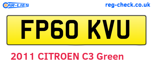 FP60KVU are the vehicle registration plates.