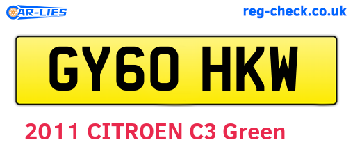 GY60HKW are the vehicle registration plates.