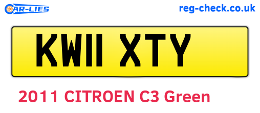 KW11XTY are the vehicle registration plates.