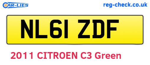 NL61ZDF are the vehicle registration plates.