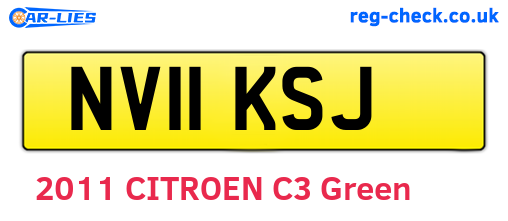 NV11KSJ are the vehicle registration plates.