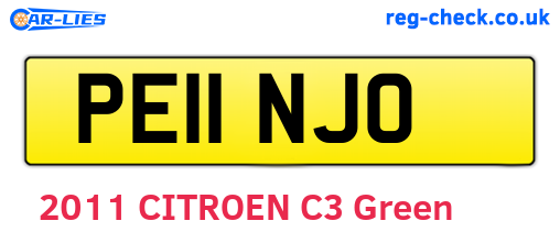 PE11NJO are the vehicle registration plates.