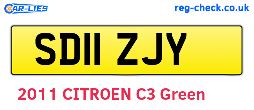 SD11ZJY are the vehicle registration plates.