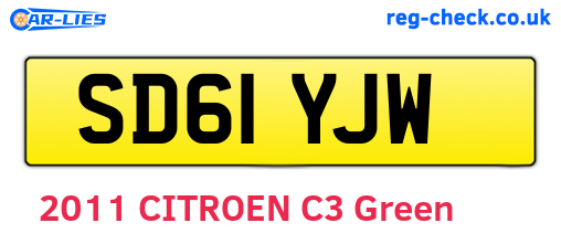 SD61YJW are the vehicle registration plates.