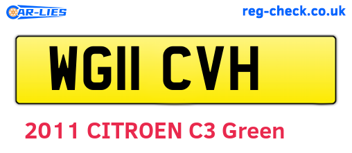 WG11CVH are the vehicle registration plates.