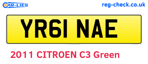YR61NAE are the vehicle registration plates.